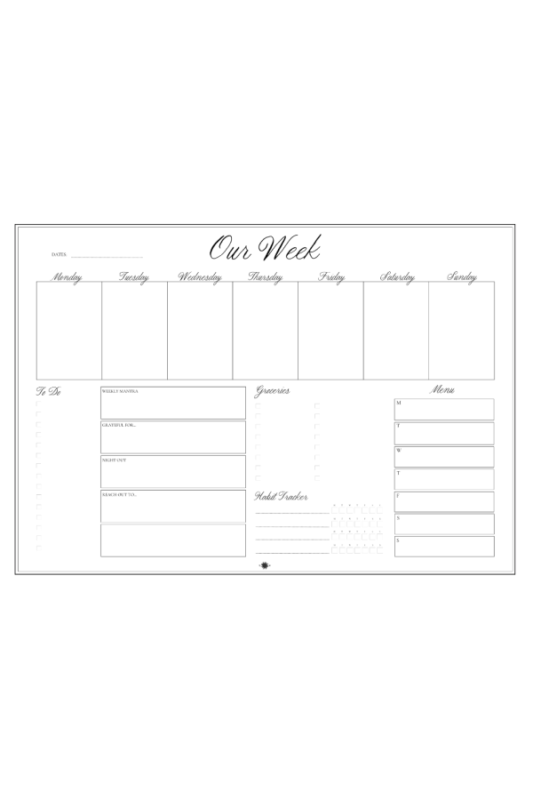 Sønderhaus Our Week Planner - Classic Weekly Planner