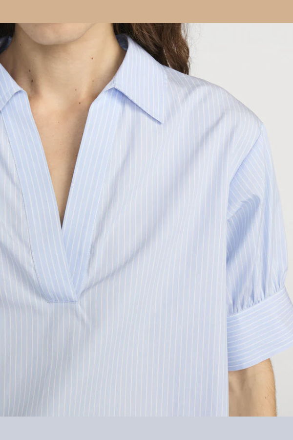 FRAME Denim The V-Neck Popover Top