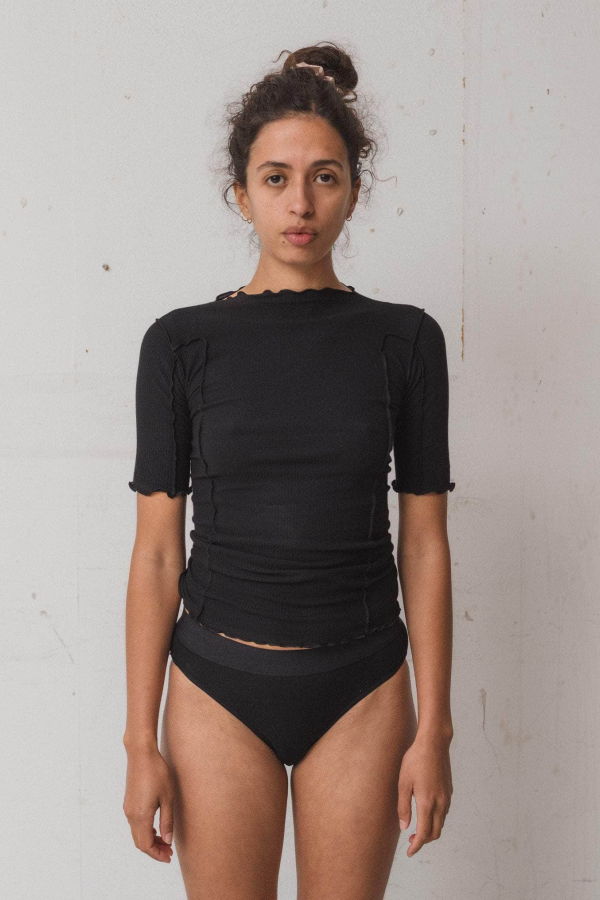 Baserange Omato 3/4 Tee - Fine Organic Cotton Rib