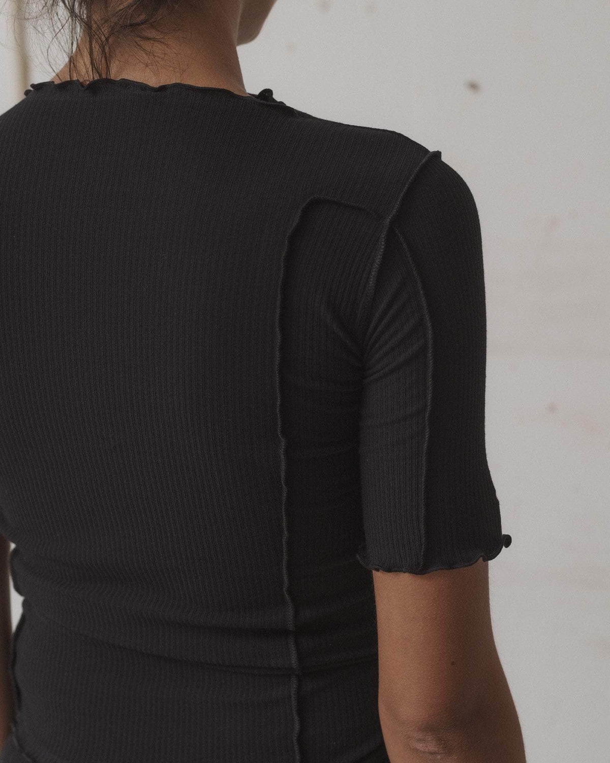 Baserange Omato 3/4 Tee - Fine Organic Cotton Rib - Image 6 of 6