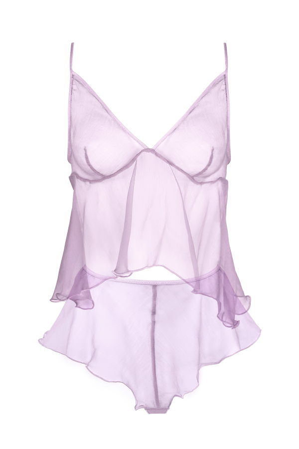 Lorette Lingerie Folie Silk Sleepwear Set - Lavender