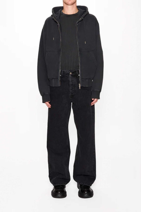 HOPE Washed Wide-Leg Jeans - Black