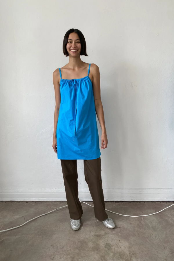 brooke callahan Bow Dress - Turquoise