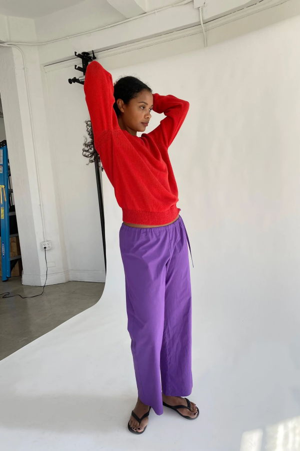 brooke callahan Tie Pants - Purple