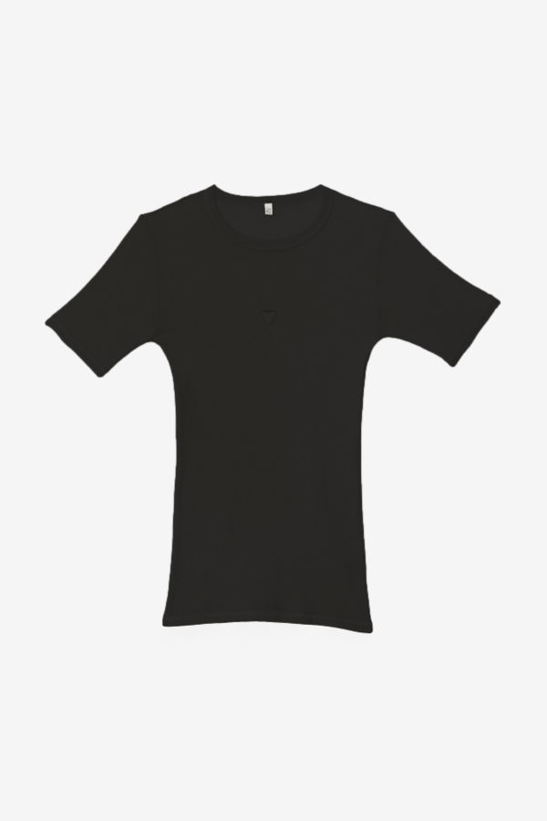 Baserange Heart Short Sleeve Tee - Black