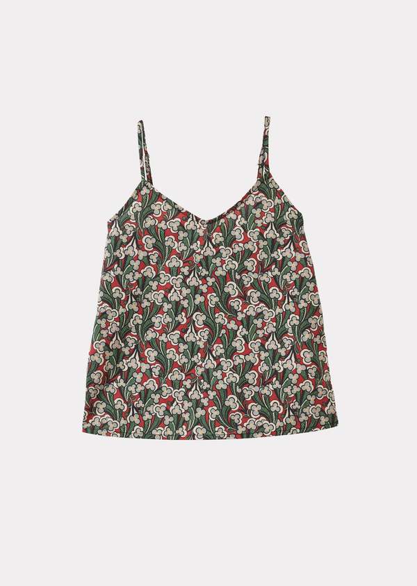 KIDS Caramel Camilla Cotton Camisole Top - Liberty Laith Print