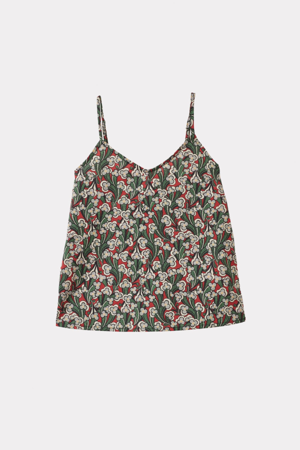 KIDS Caramel Camilla Cotton Camisole Top - Liberty Laith Print