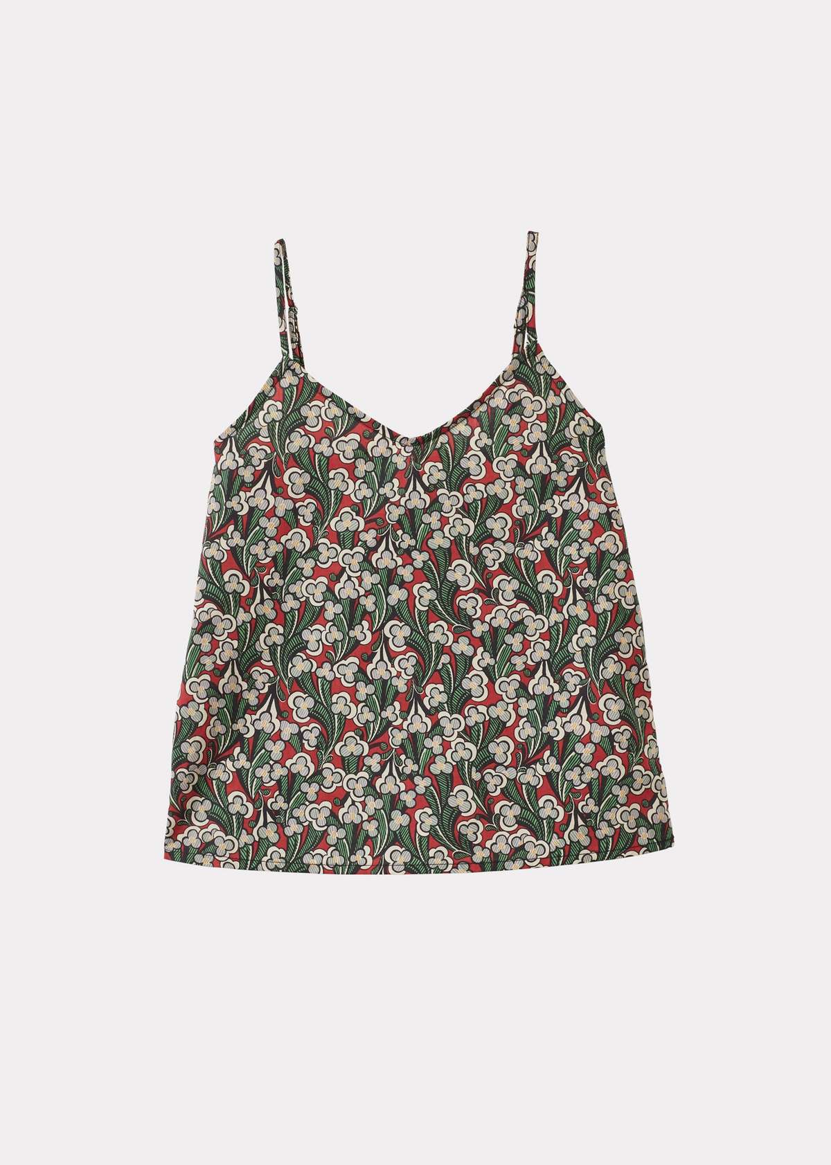 KIDS Caramel Camilla Cotton Camisole Top - Liberty Laith Print - Image 1 of 4
