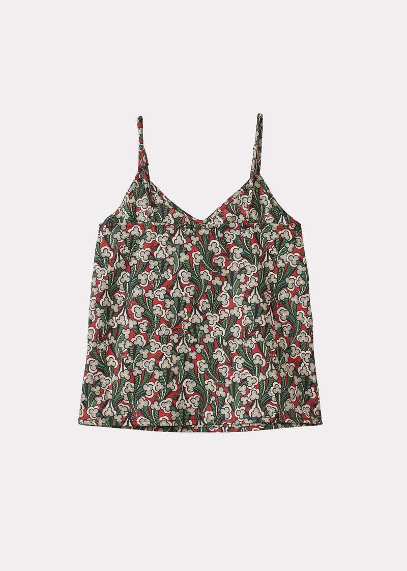 KIDS Caramel Camilla Cotton Camisole Top - Liberty Laith Print