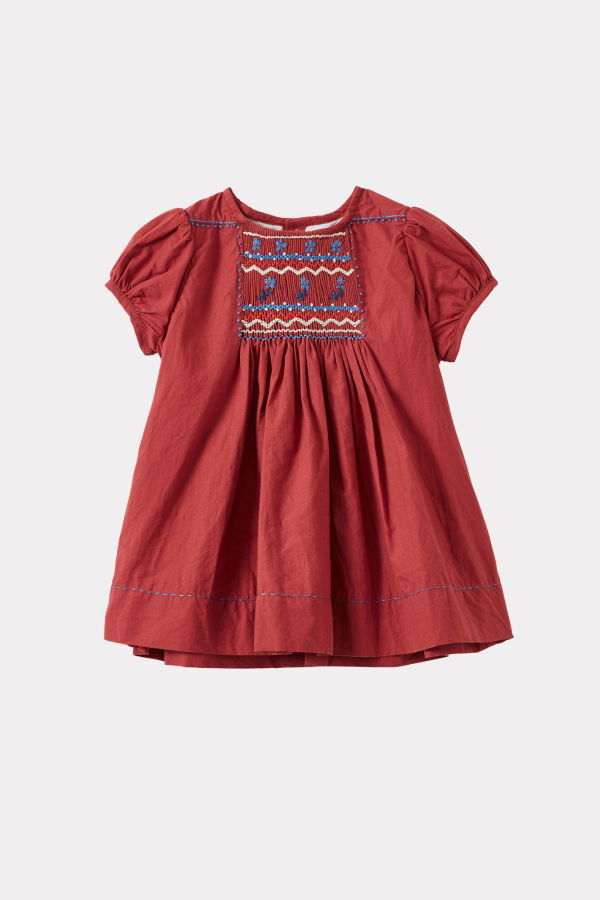 KIDS Caramel Moringa Baby Dress and Bloomers Set - Red