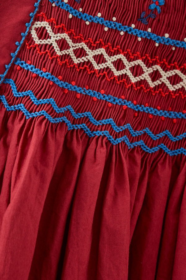 KIDS Caramel Moringa Baby Dress and Bloomers Set - Red