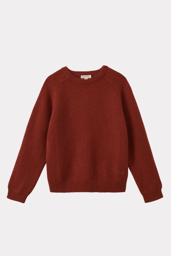 KIDS Caramel Poa Sweater - Cinnamon