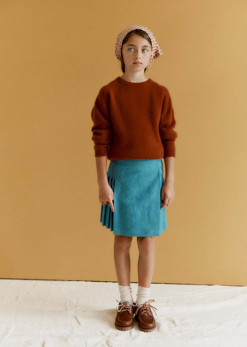 KIDS Caramel Poa Sweater - Cinnamon