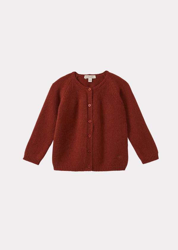 KIDS Caramel Rosa Baby Cashmere Cardigan