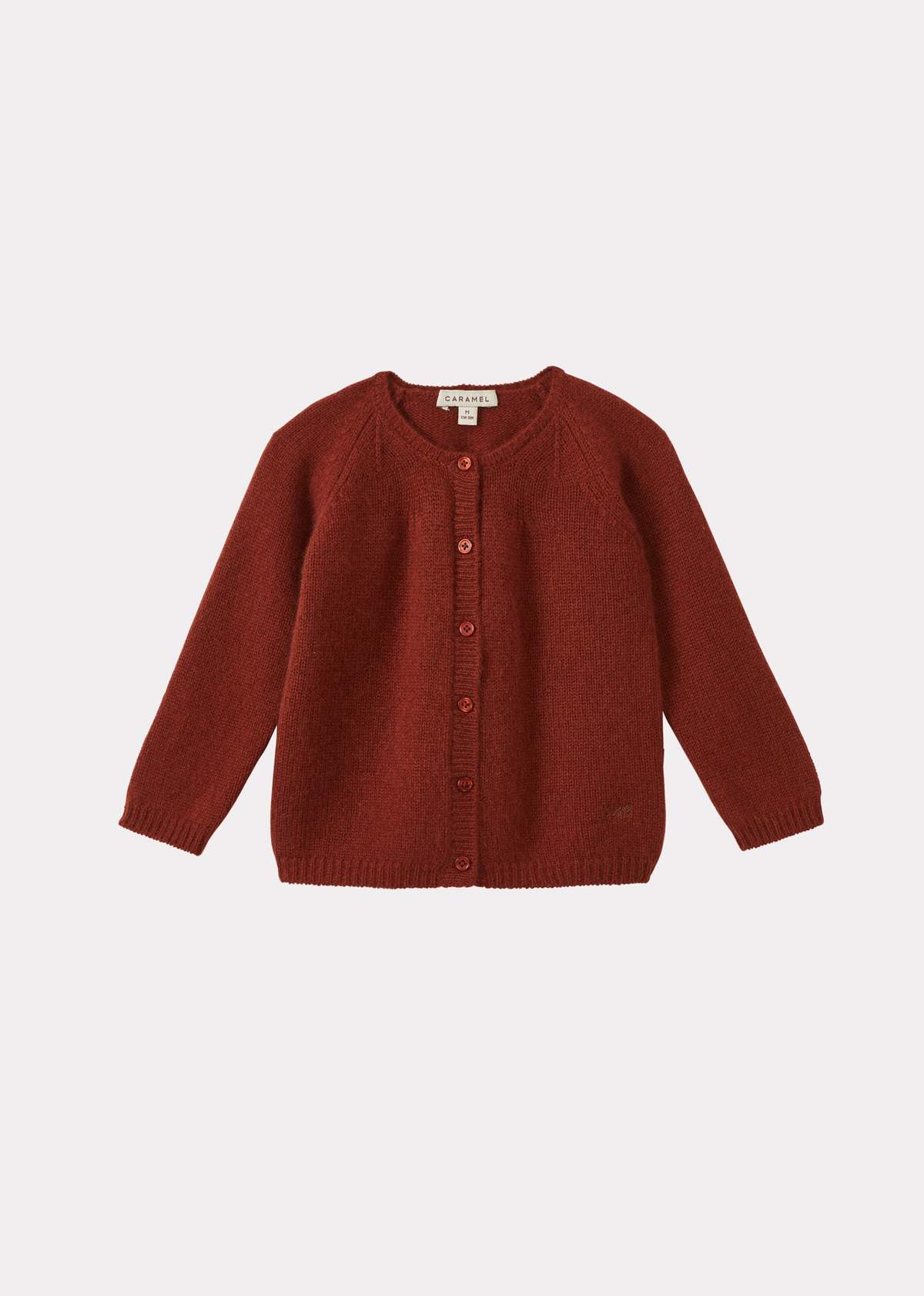 KIDS Caramel Rosa Baby Cashmere Cardigan - Image 1 of 3