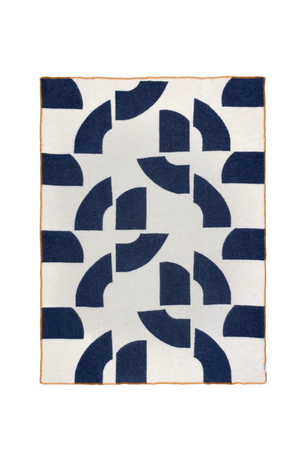 London Atelier Byproduct Deko Navy Wool Blanket