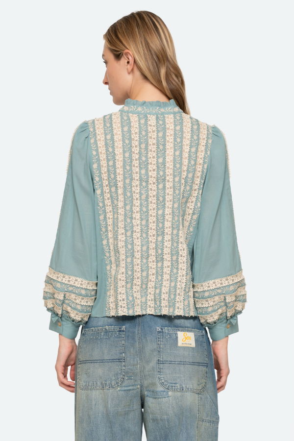 Sea NY Kirsten Long Sleeve Top - Sky