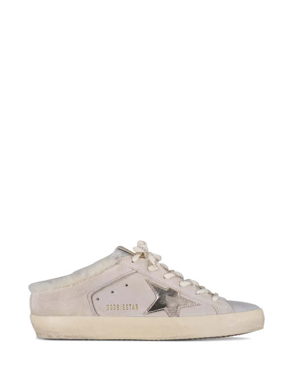 Golden Goose Super-Star Sabot in Seedpearl/Platinum Sneakers