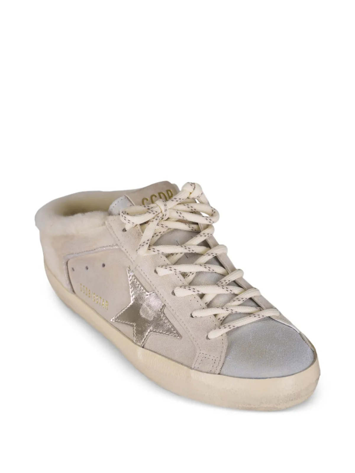 Golden Goose Super-Star Sabot in Seedpearl/Platinum Sneakers - Image 2 of 2