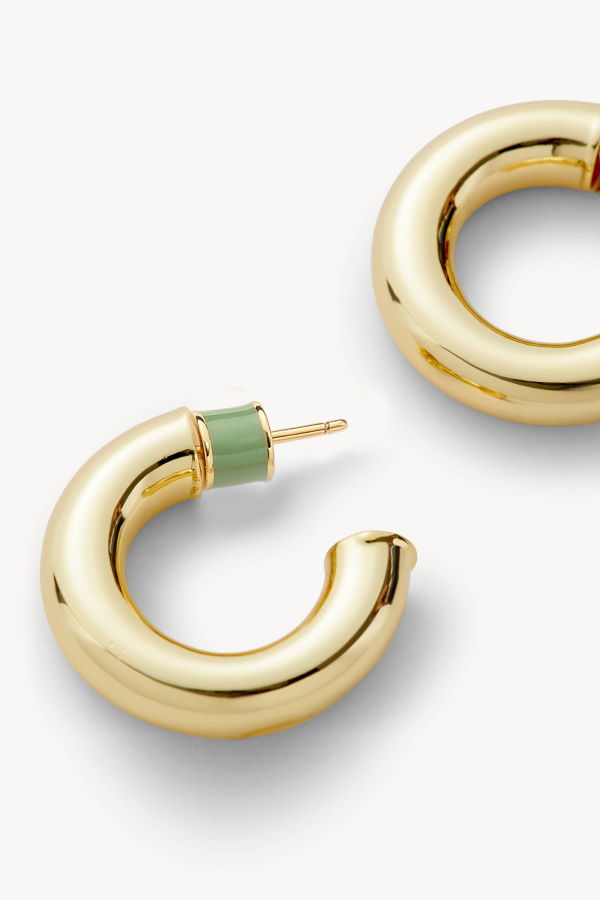 Machete .75" Perfect Hoops Earrings - Gold