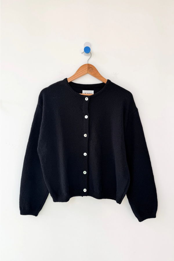 Le Bon Shoppe Leila Cotton Cardigan - Black