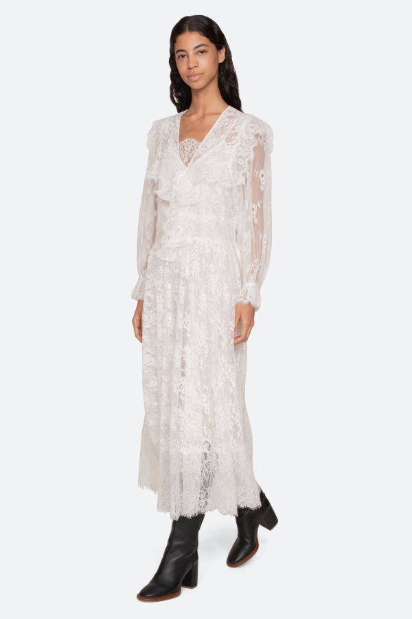 Sea NY Holden L/S Dress - White
