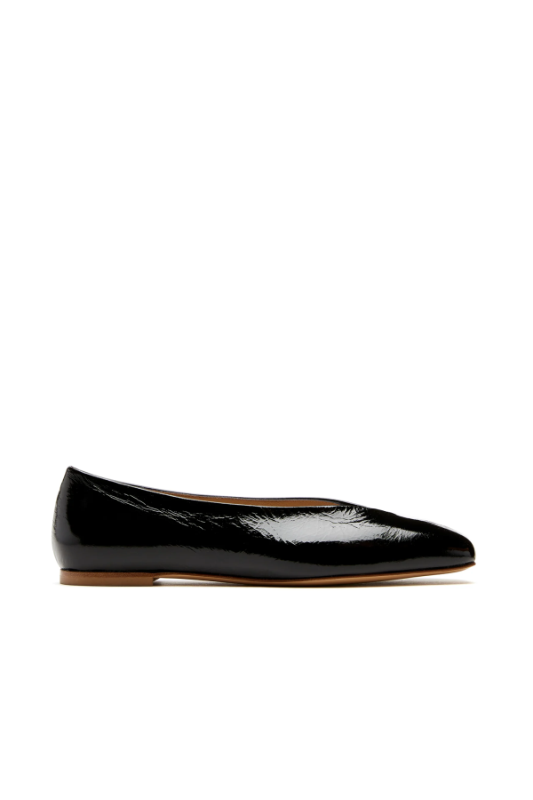 la canadienne Jersey Leather Flat Shoes