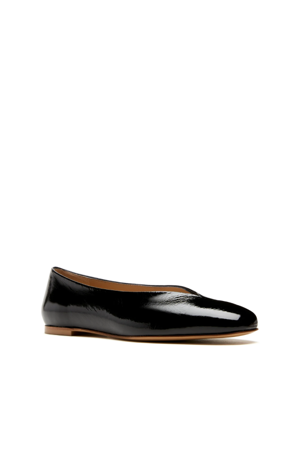 la canadienne Jersey Leather Flat Shoes