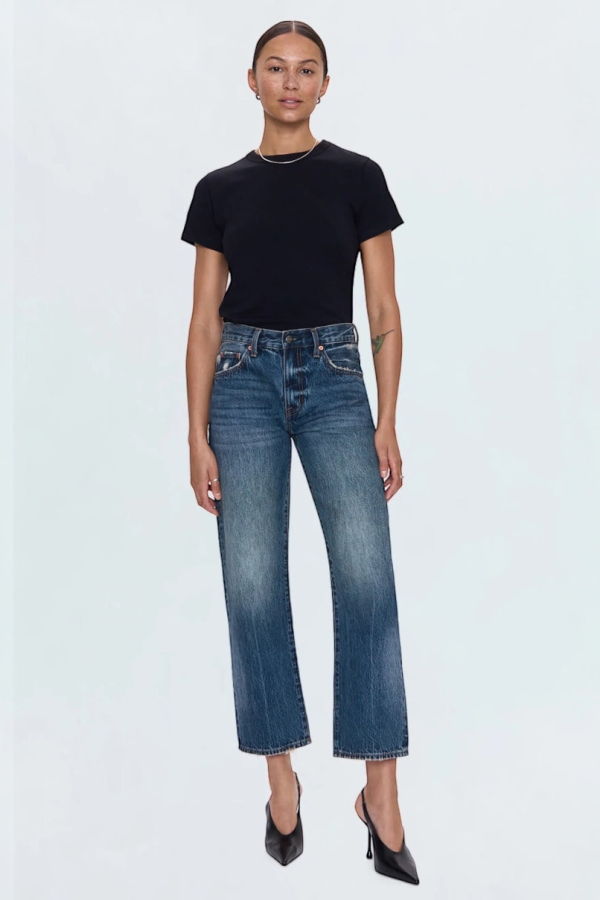 Pistola Lexi Bowed Straight Leg Jeans