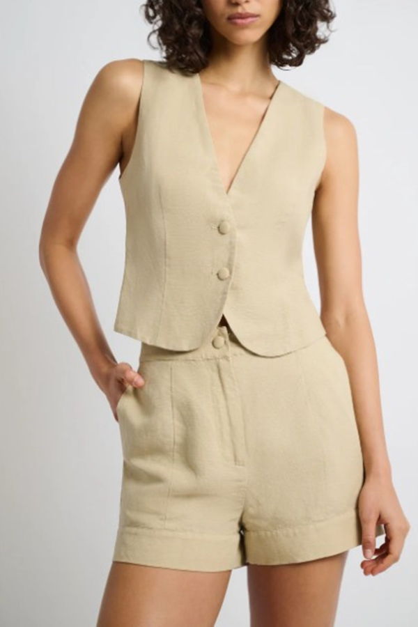 Onia Relaxed Vest - Jute