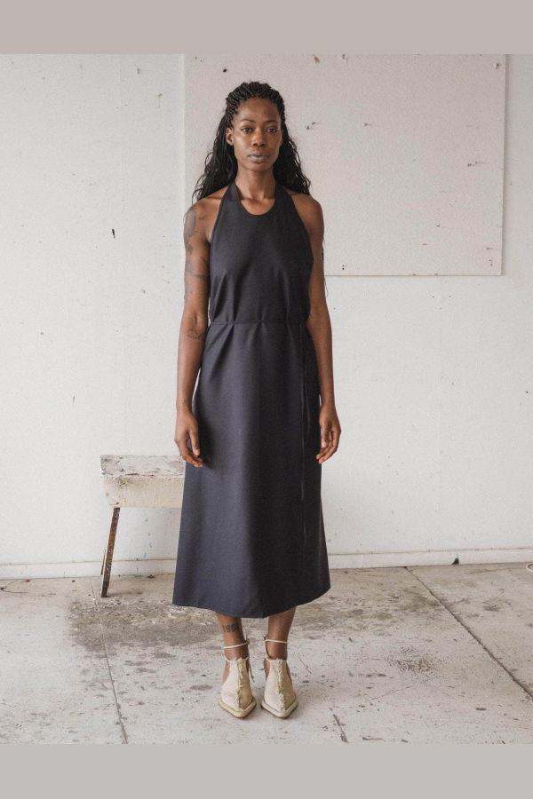 Baserange Apron Wild Silk Dress