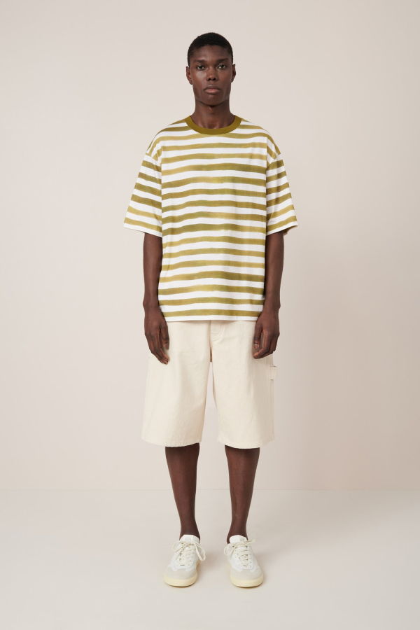 Kowtow Box Tee - Brushstroke Stripe