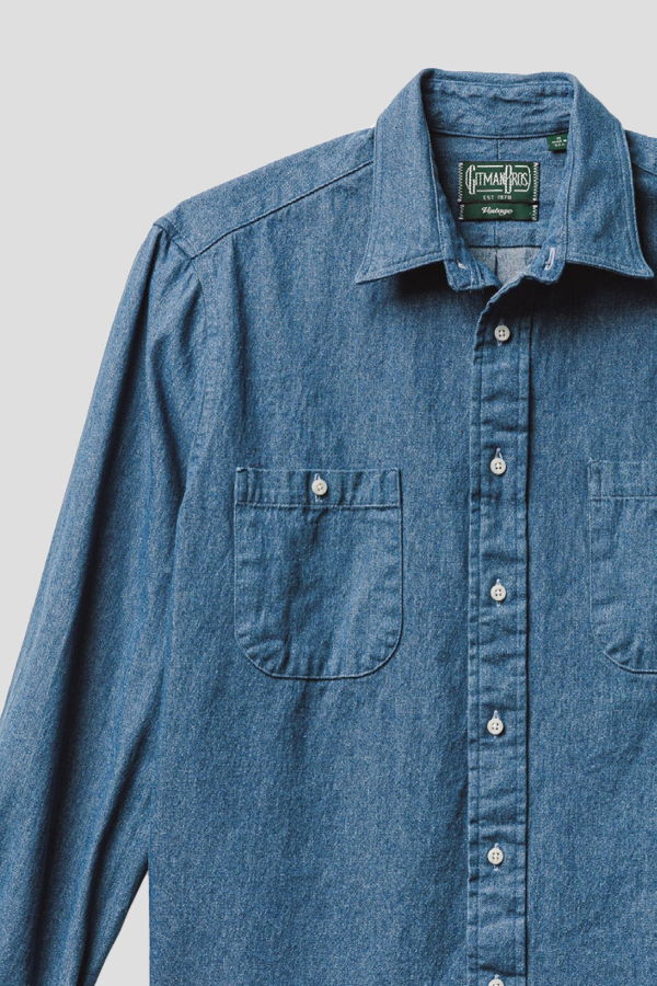 Gitman Bros. Light Denim Workshirt - Blue