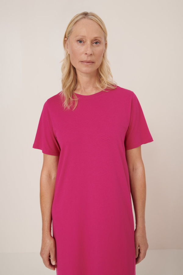 Kowtow Light Tee Dress - Magenta