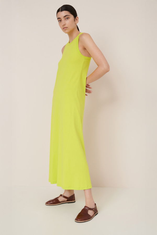 Kowtow Racer Back Dress - Fluro Yellow