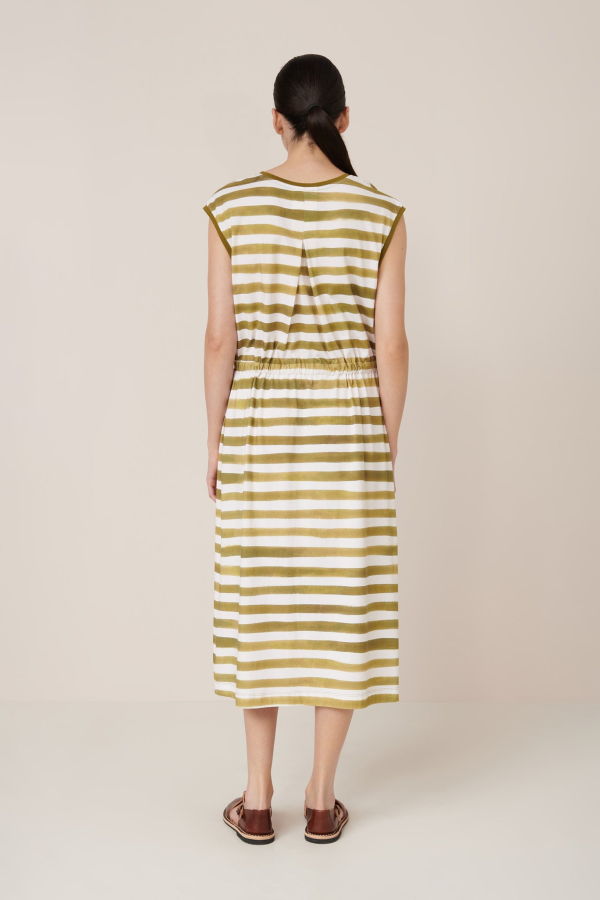 Kowtow Wave Dress - Brushstroke Stripe