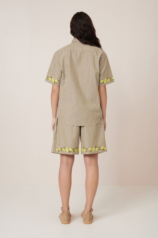 Kowtow Wildflower Shirt - Treetop Stripe
