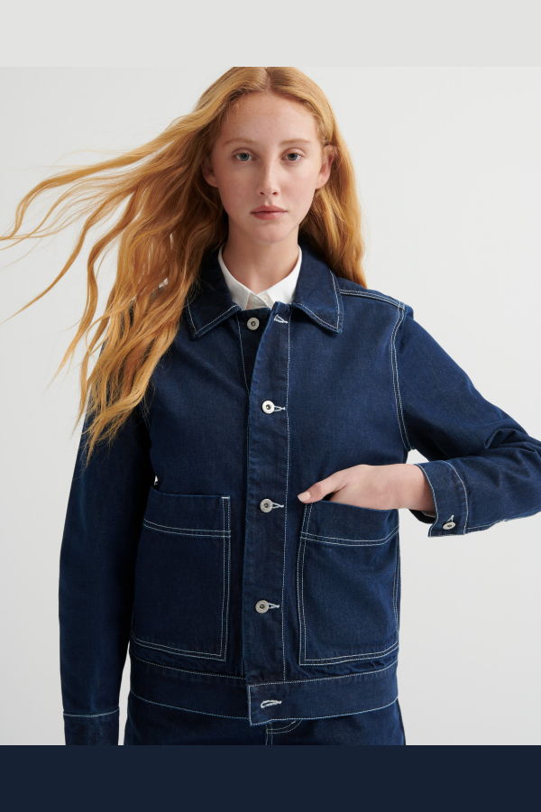 Kowtow Worker Jacket - Indigo Denim