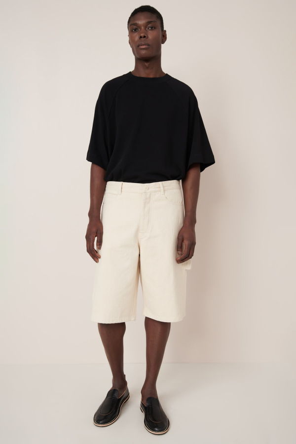 Kowtow Workwear Shorts - Ecru Denim