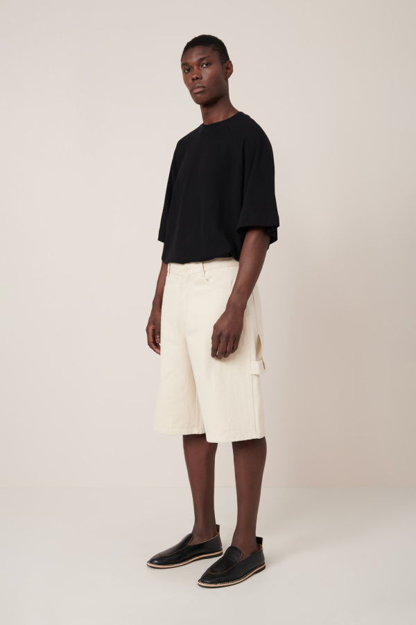 Kowtow Workwear Shorts - Ecru Denim