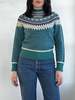 Vintage Woolrich Aqua Fair Isle Sweater - Aqua - Thumbnail 1