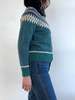 Vintage Woolrich Aqua Fair Isle Sweater - Aqua - Thumbnail 2