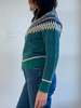 Vintage Woolrich Aqua Fair Isle Sweater - Aqua - Thumbnail 4