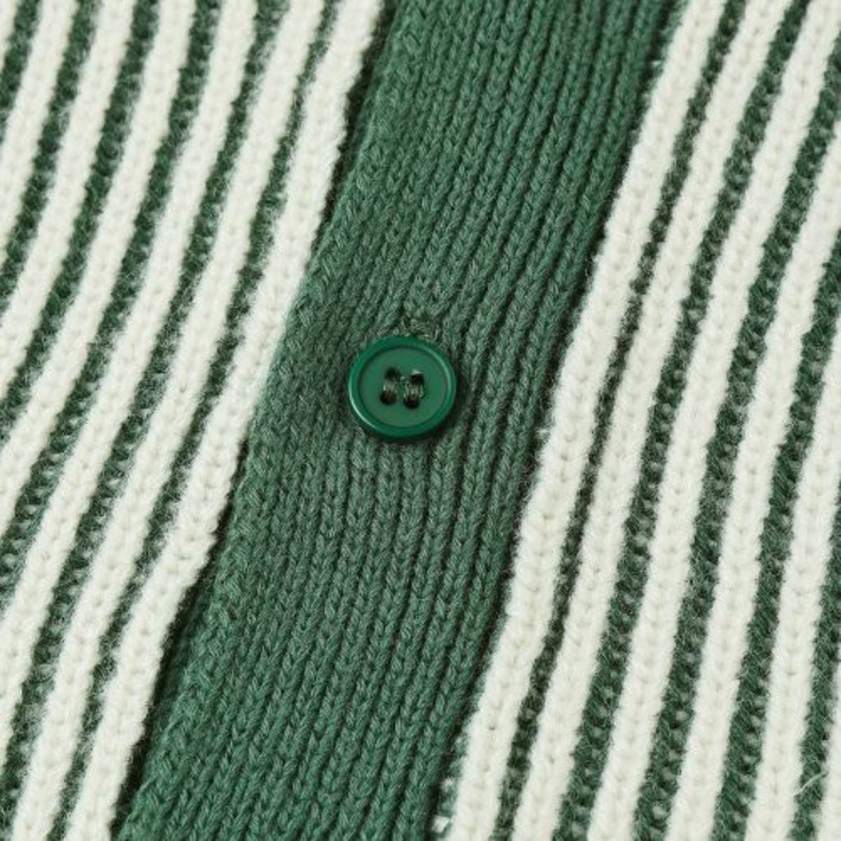 KIDS Rylee + Cru Haywood Cardigan - Green/Natural Stripe - Image 3 of 3