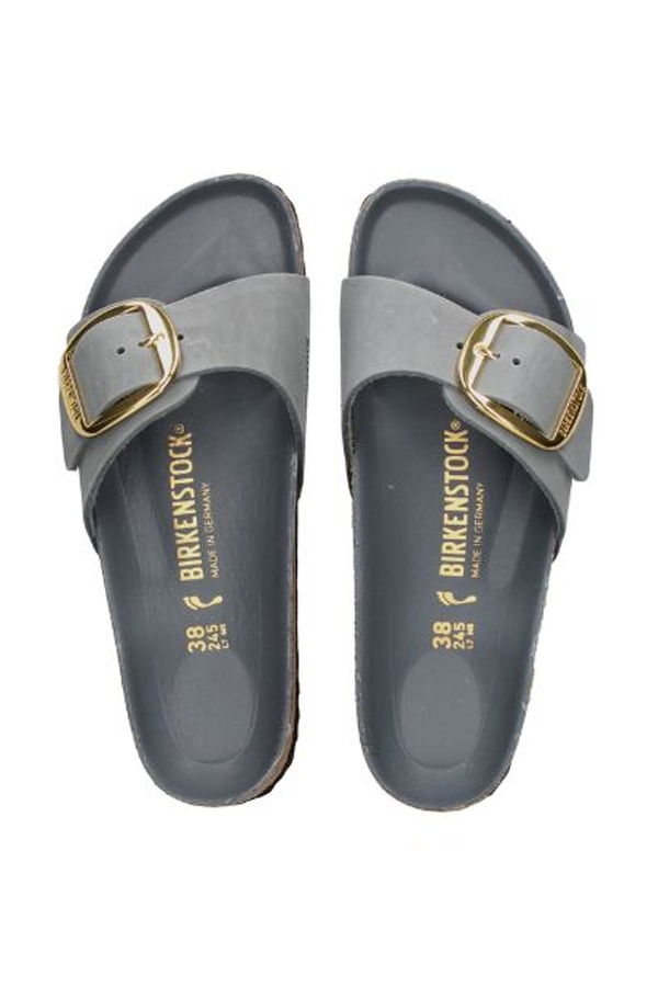 Birkenstock Madrid Big Buckle Sandals - Basalt Gray