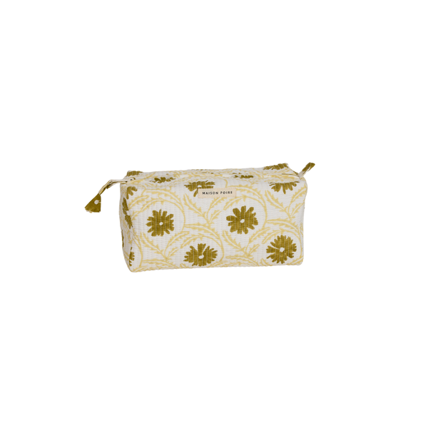 Maison Poire Marguerite Small Toiletry Bag - Olive