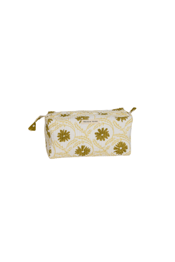Maison Poire Marguerite Small Toiletry Bag - Olive