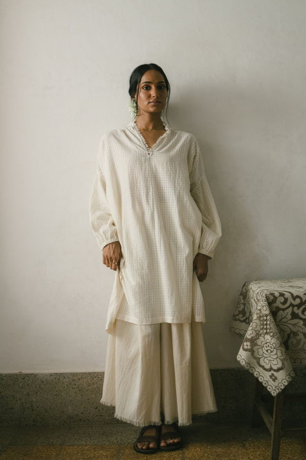 IKKIVI Iffat Co-ord Set - Off White