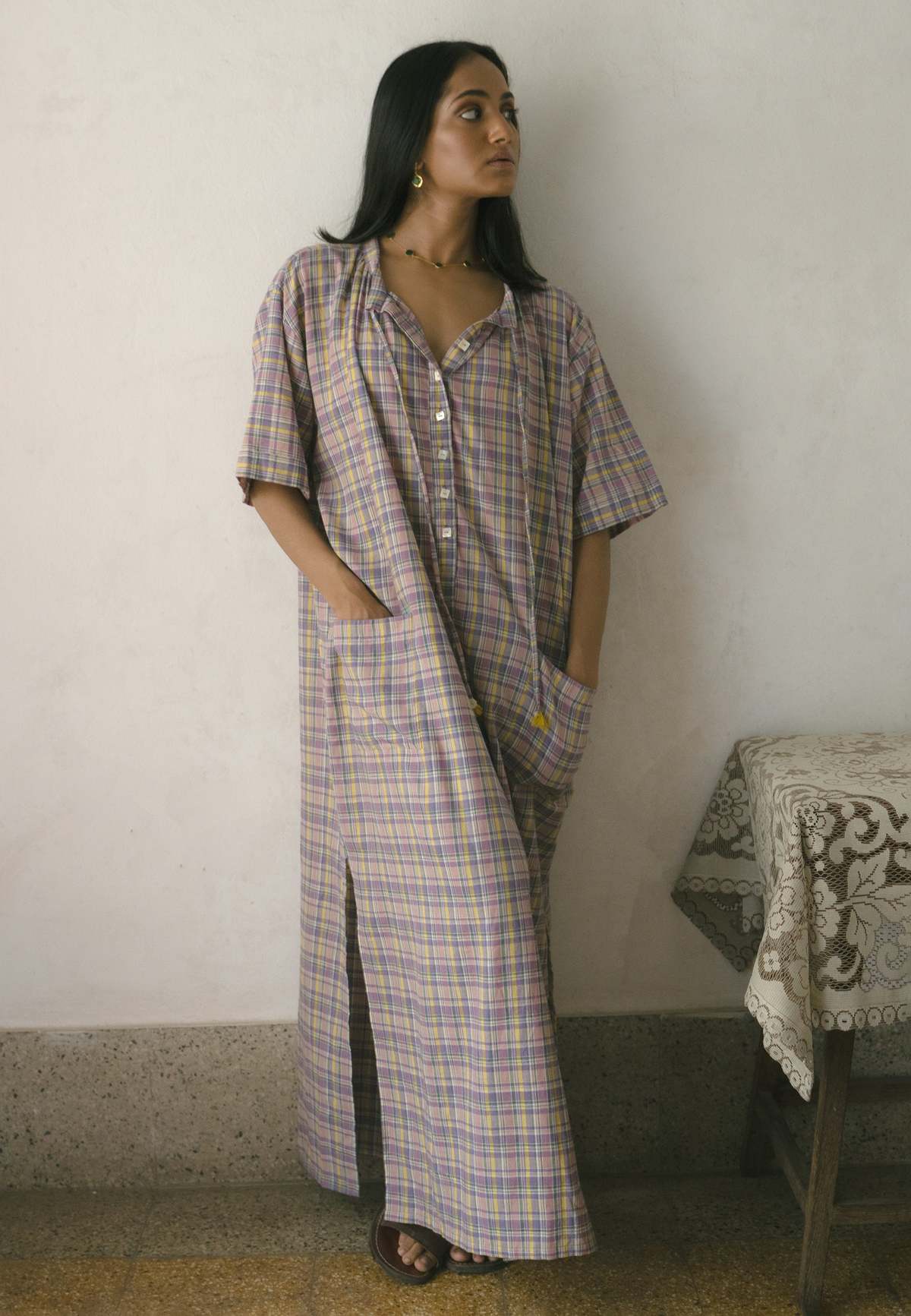 IKKIVI Meadow Long Tunic Dress - Pink - Image 2 of 7