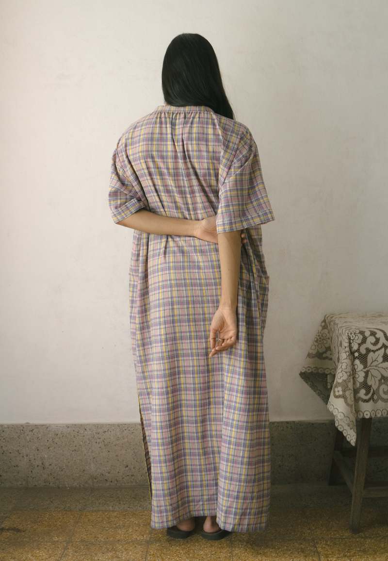 IKKIVI Meadow Long Tunic Dress - Pink